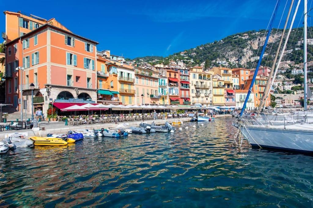 #40 Bright Sea View Suite For 6 2Mins Walk Port & Sea Villefranche-sur-Mer Extérieur photo