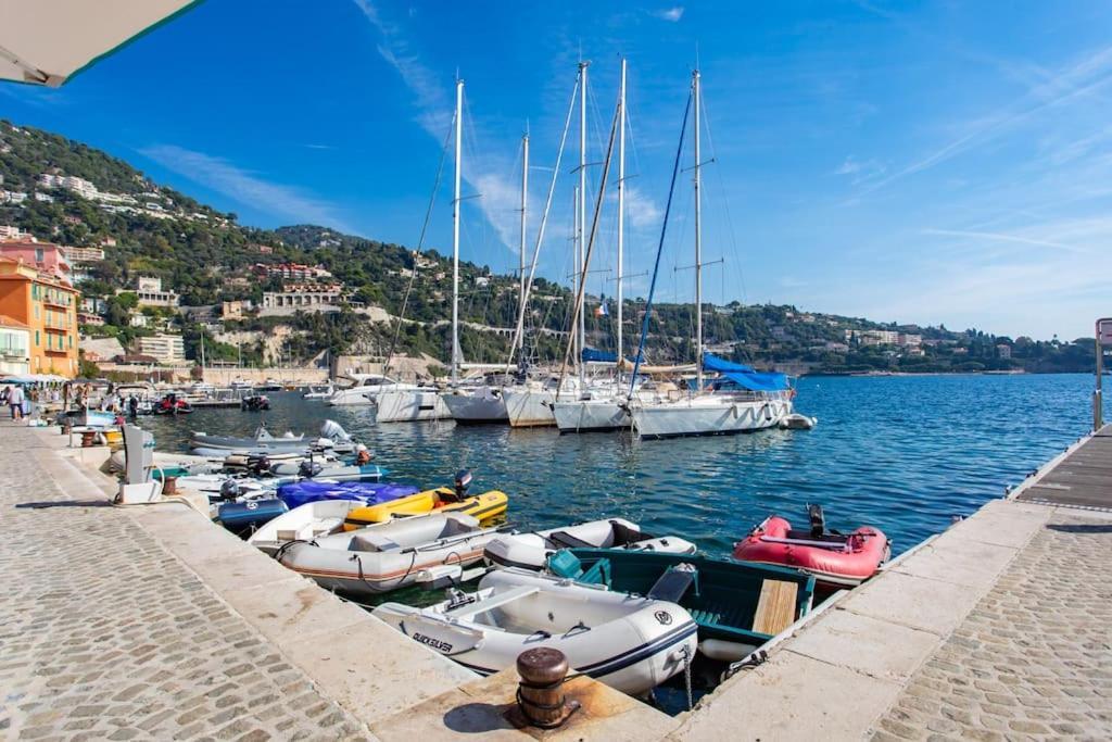 #40 Bright Sea View Suite For 6 2Mins Walk Port & Sea Villefranche-sur-Mer Extérieur photo